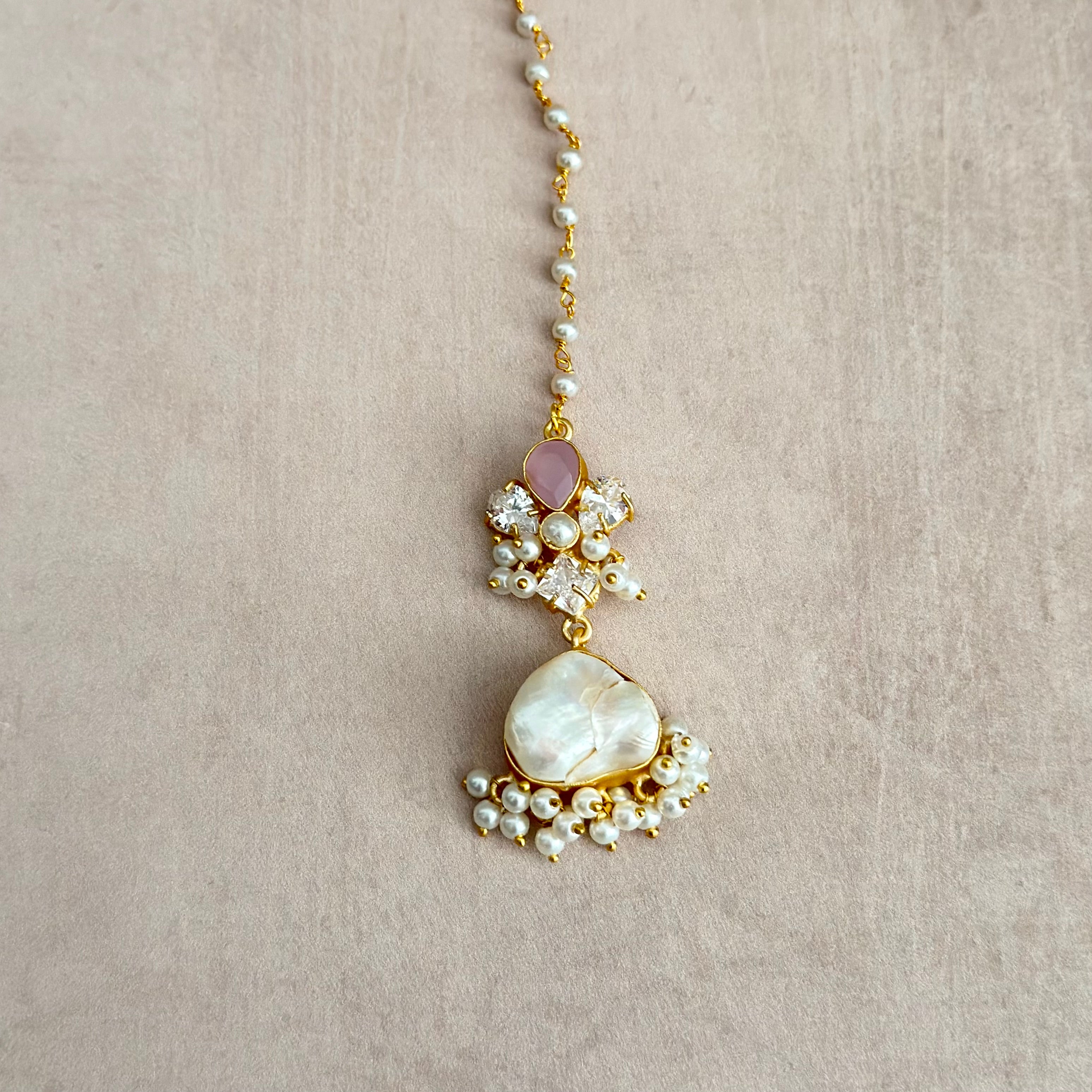 Halle Lilac Pearl Necklace Set - Ahseya & Co