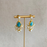 Sonia Blue Pearl Drop Earrings - Ahseya & Co