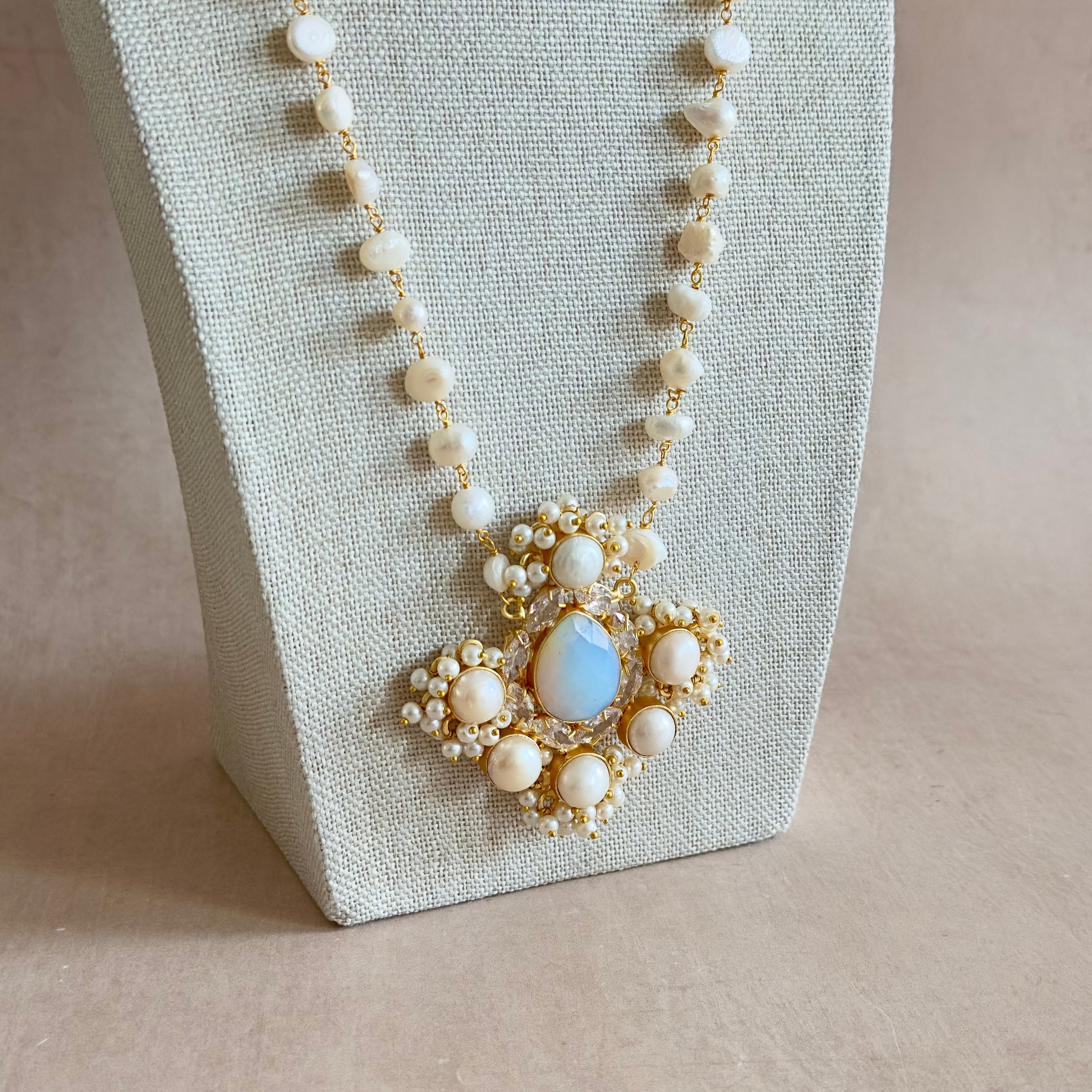 Sahara Crystal Pearl Mala Set - Ahseya & Co