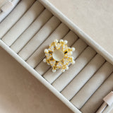 Paige Grey Crystal Ring - Ahseya & Co
