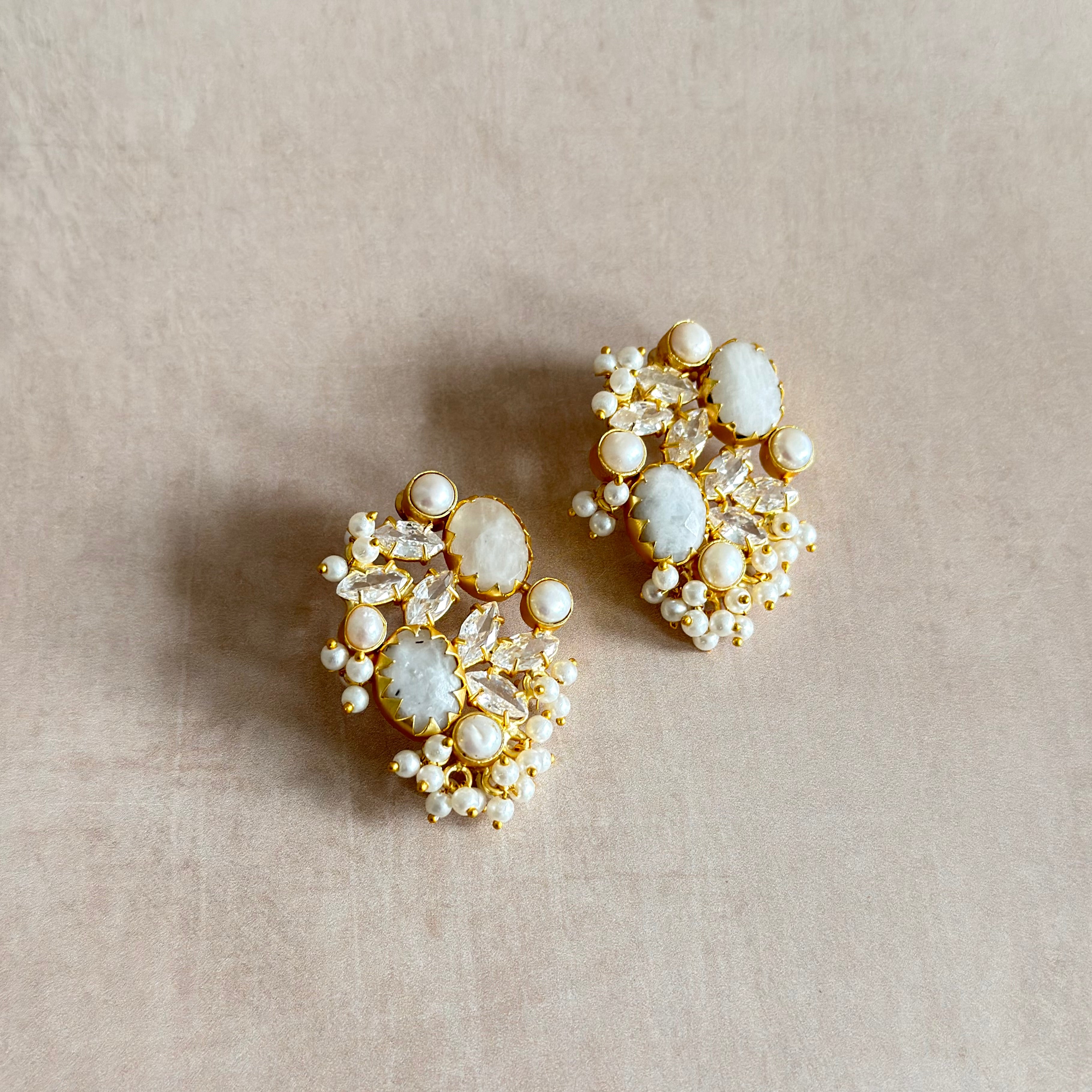 Roxy Crystal Stud Earrings - Ahseya & Co