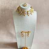 Lauretta Grey Crystal Choker Set - Ahseya & Co