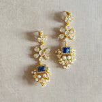 Sumire Crystal Blue Drop Earrrings - Ahseya & Co