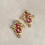 Aseelah Rose Pink Drop Earrings - Ahseya & Co