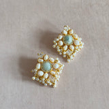 Ivana Mint Pearl Stud Earrings - Ahseya & Co
