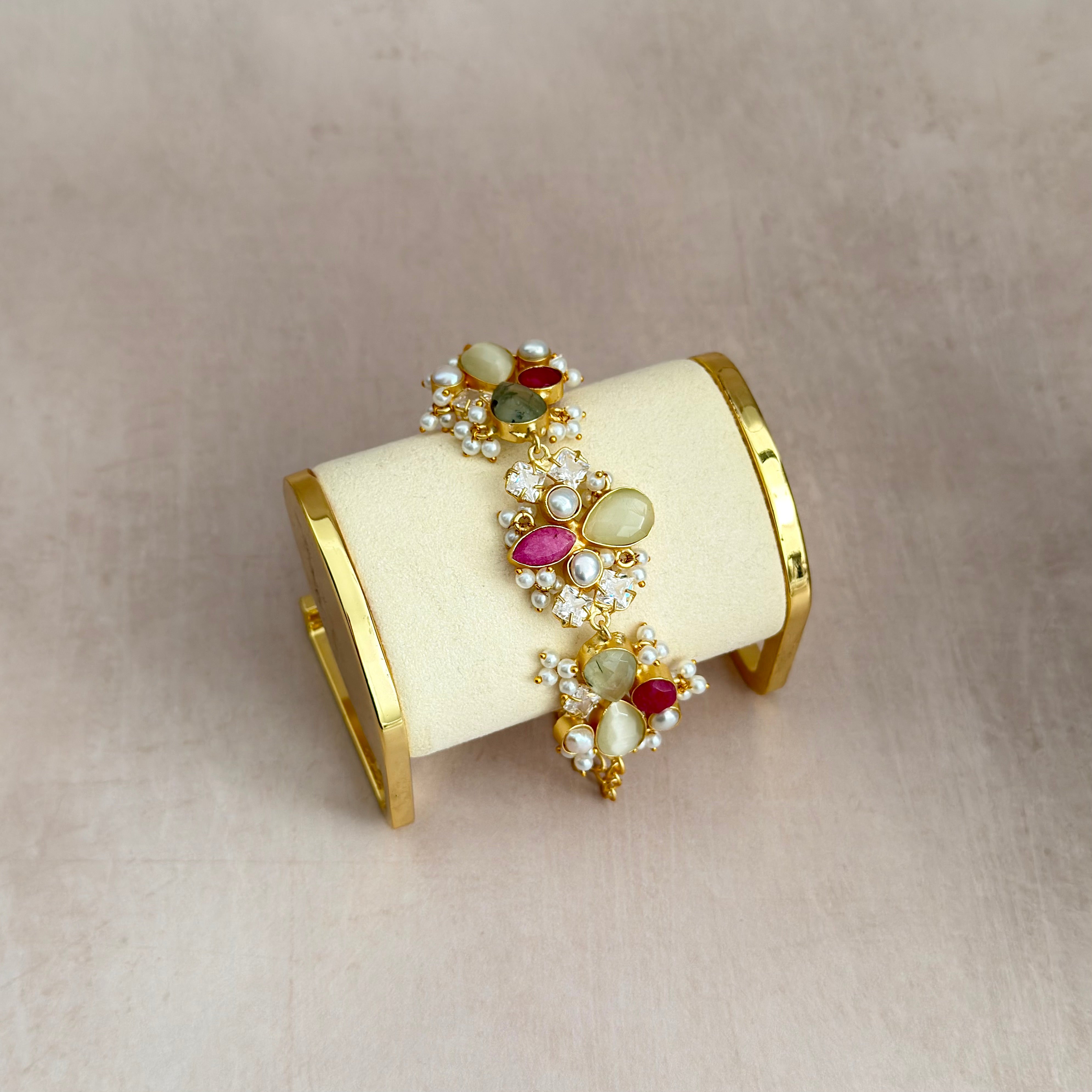 Avaya Olive Pearl Bracelet - Ahseya & Co
