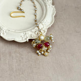 Areeba Ruby Olive Choker Set