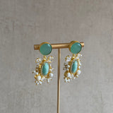 Mint Crystal Drop Earrings