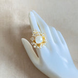 Indie Pearl Crystal Ring