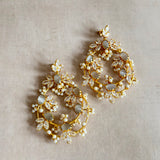 Tareen Grey Crystal Drop Earrings - Ahseya & Co