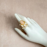 Claudia Pink Crystal Ring - Ahseya & Co