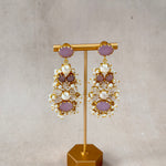 Bisan Lilac Pearl Drop Earrings - Ahseya & Co