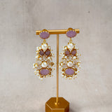 Bisan Lilac Pearl Drop Earrings - Ahseya & Co