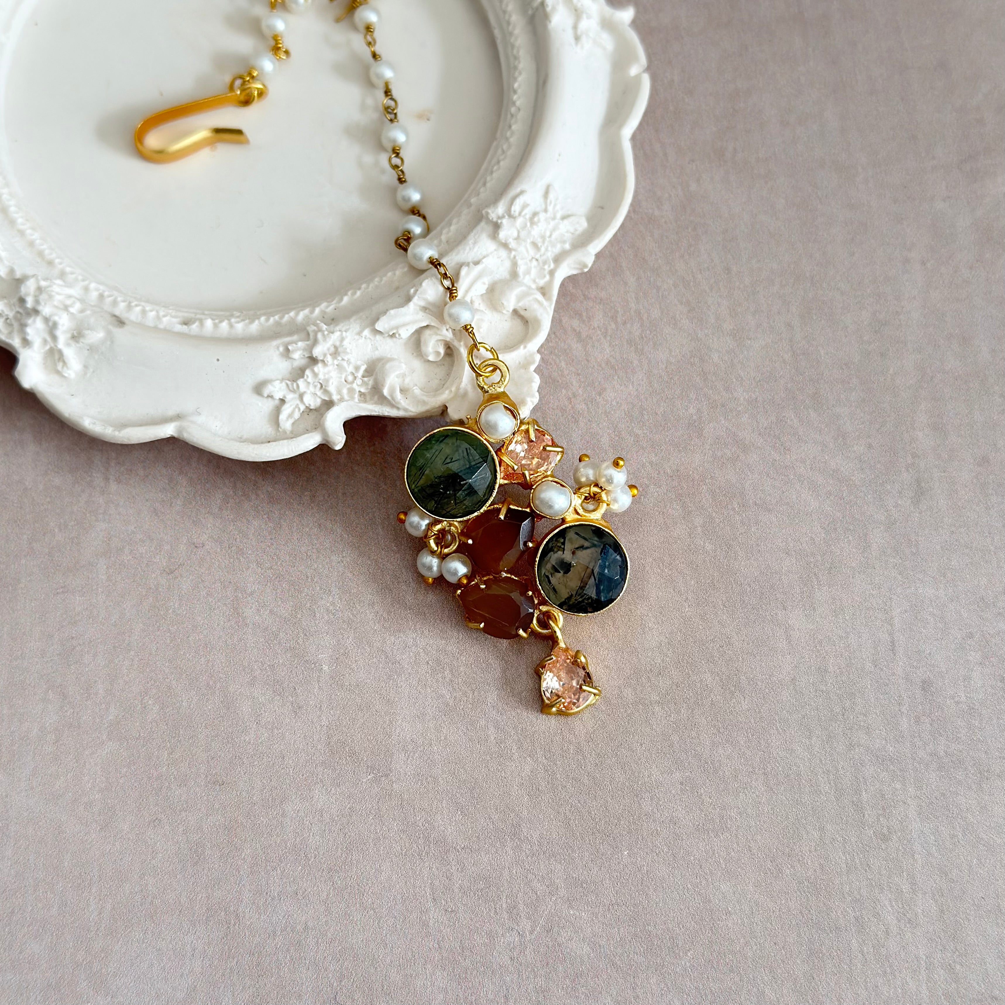 Celeste Brown Pearl Tikka - Ahseya & Co