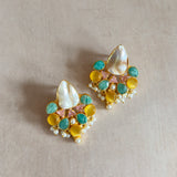 Zara Jade Pearl Stud Earrings