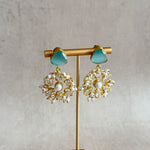 Lucille Blue Crystal Drop Earrings - Ahseya & Co