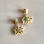 Grey Crystal Drop Earrings - Ahseya & Co