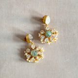 Grey Crystal Drop Earrings - Ahseya & Co