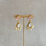 Pink Crystal Drop Earrings - Ahseya & Co