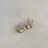 Malia Lilac Crystal Stud Earrings