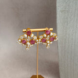 Aaliyah Pink Crystal Choker Set - Ahseya & Co