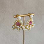 Michelle Pink Pearl Drop Earrings - Ahseya & Co