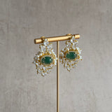 Layla Green Crystal Drop Earrings