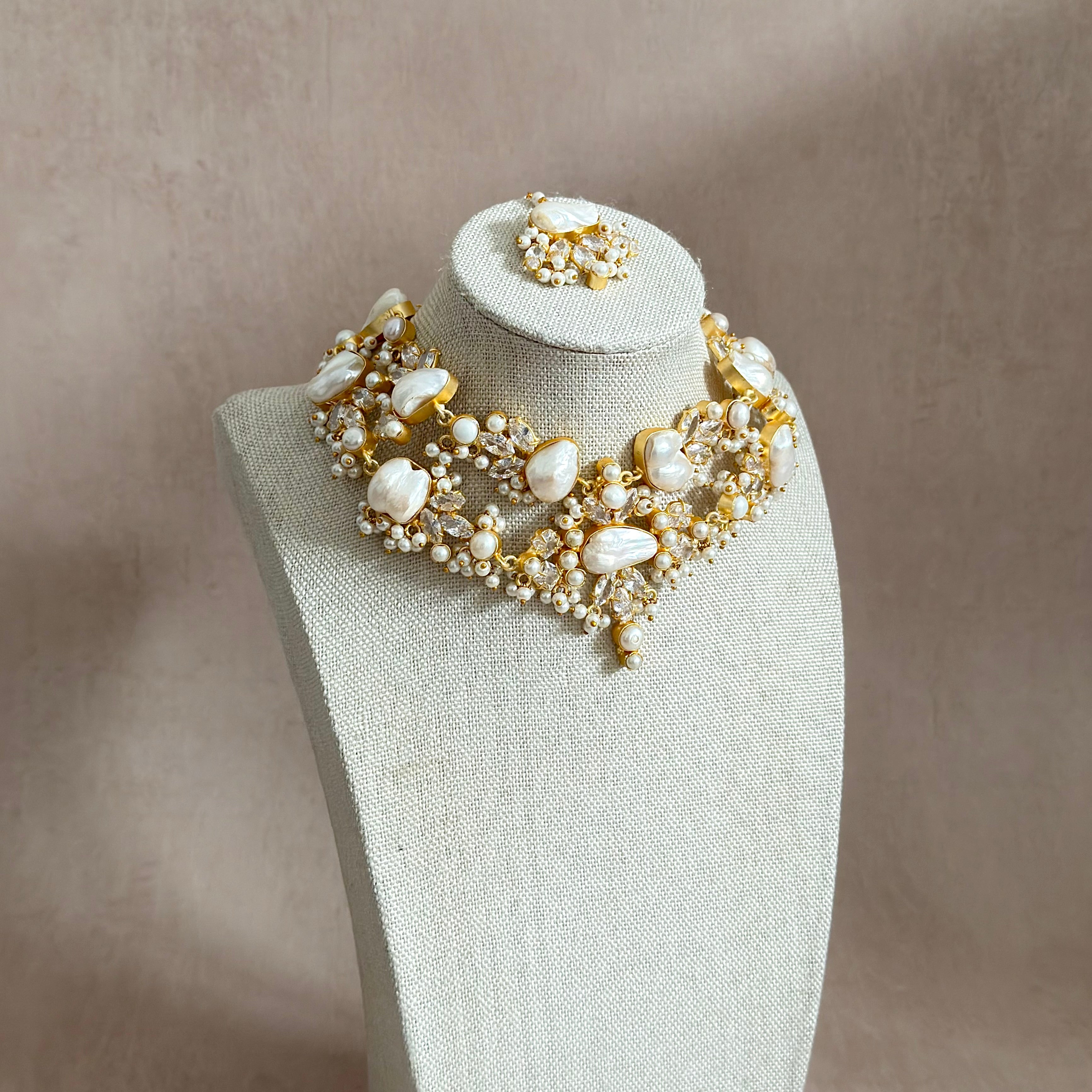 Athena Pearl Necklace Set - Ahseya & Co