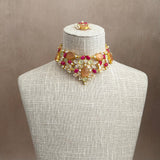 Verona Amber Pink Choker Set