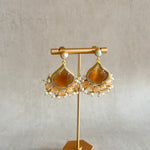 Safia Orange Drop Earrings - Ahseya & Co