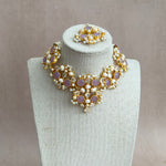 Aaliyah Lilac Crystal Choker Set - Ahseya & Co
