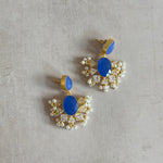 Skye Blue Crystal Drop Earrings - Ahseya & Co