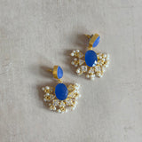 Skye Blue Crystal Drop Earrings - Ahseya & Co