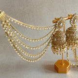 Gold Beaded Earring Chains