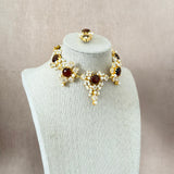 Miah Espresso Crystal Choker Set