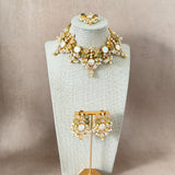 Leona Rose Pearl Crystal Necklace Set