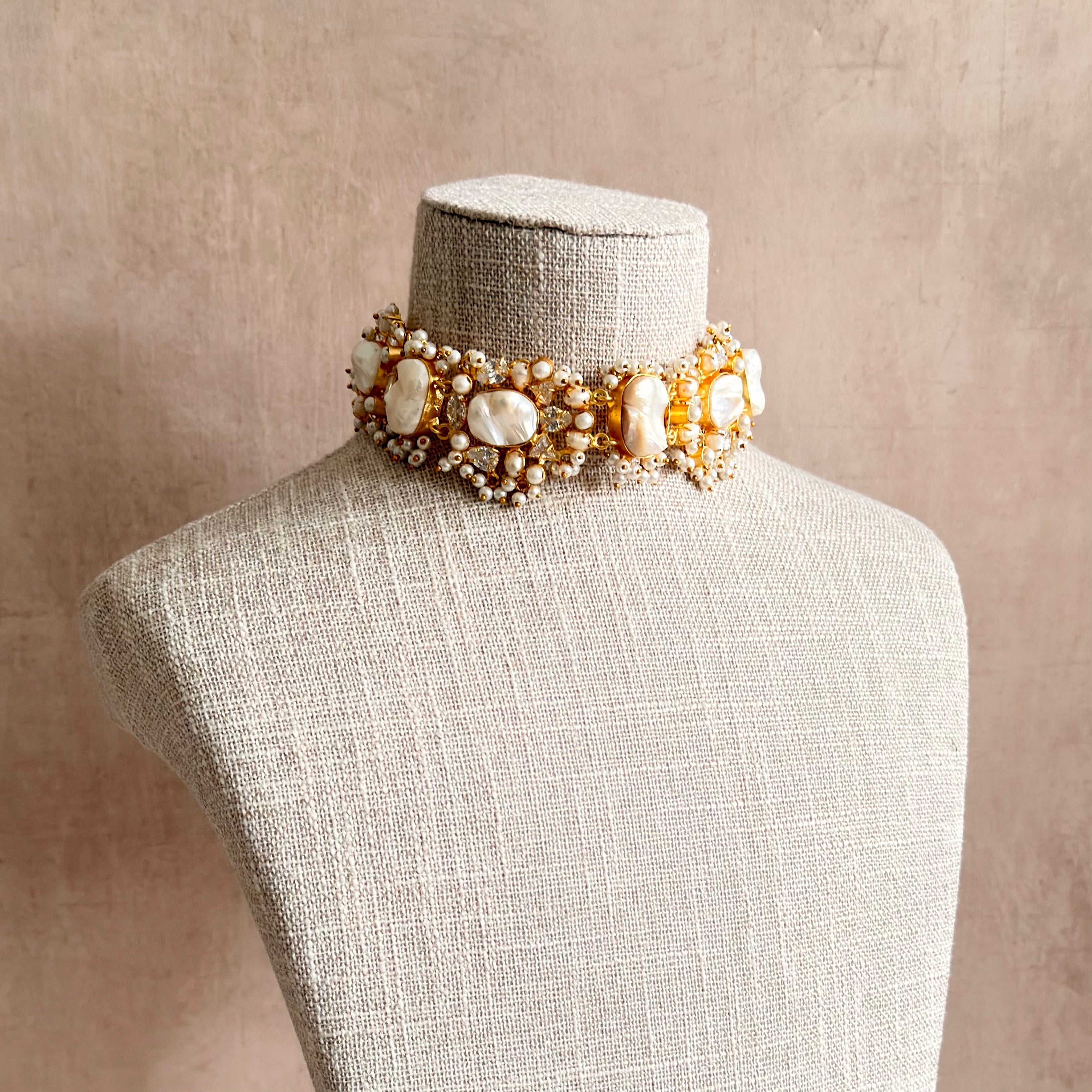 Anum Pearl Choker Set - Ahseya & Co