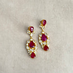 Crystal Fuchsia Drop Earrings - Ahseya & Co