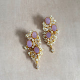 Eimaan Lilac Crystal Drop Earrings - Ahseya & Co