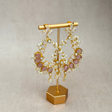 Lazura Pink Crystal Drop Earrings