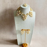 Wafaa Pearl Crystal Necklace Set - Ahseya & Co