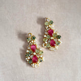 Emina Olive Pink Drop Earrings - Ahseya & Co