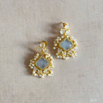 Milan Grey Crystal Drop Earrings - Ahseya & Co