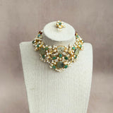 Qamara Green Crystal Choker Set - Ahseya & Co