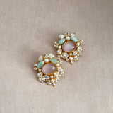 Cindy Pink Lilac Crystal Stud Earrings