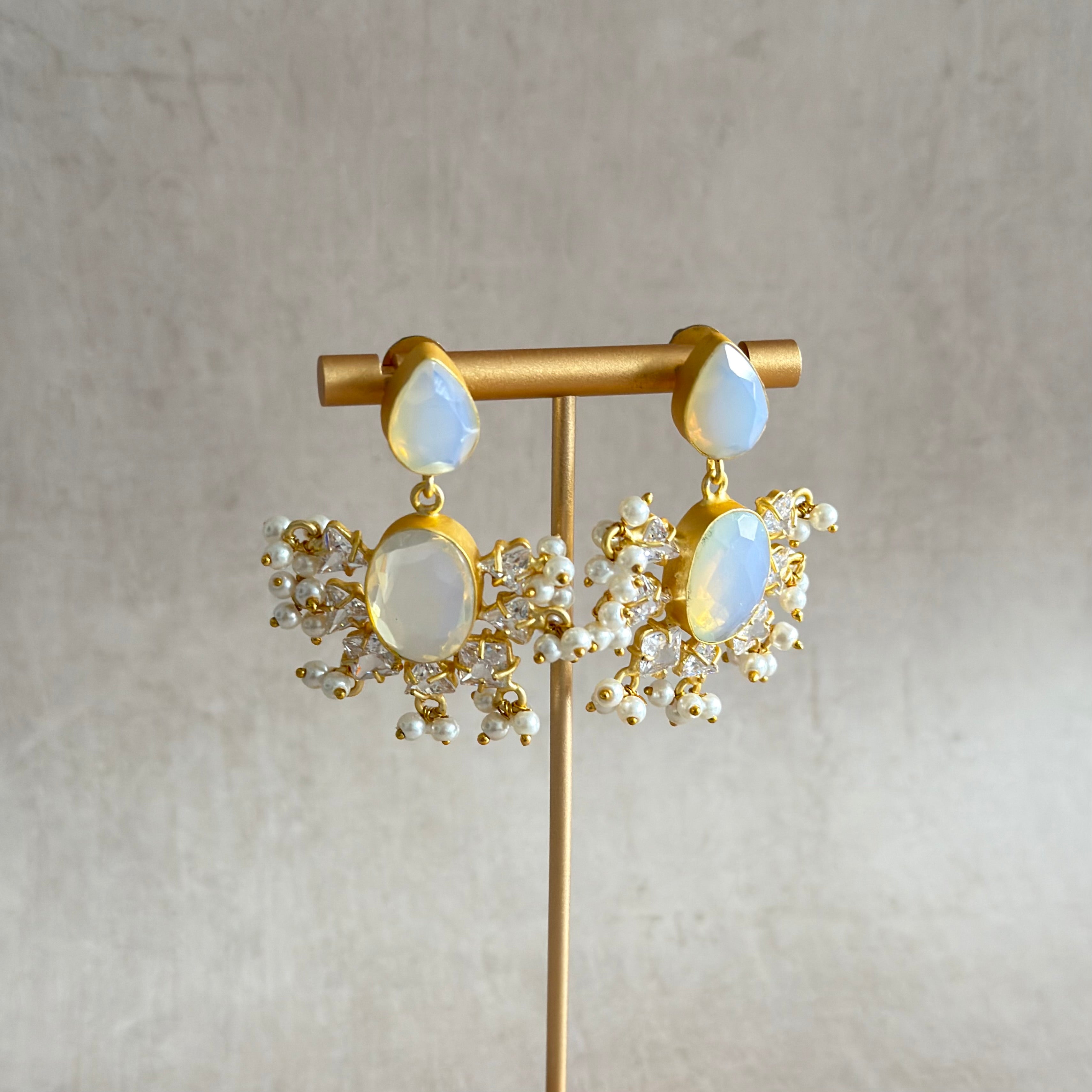 Crystal Drop Earrings - Ahseya & Co