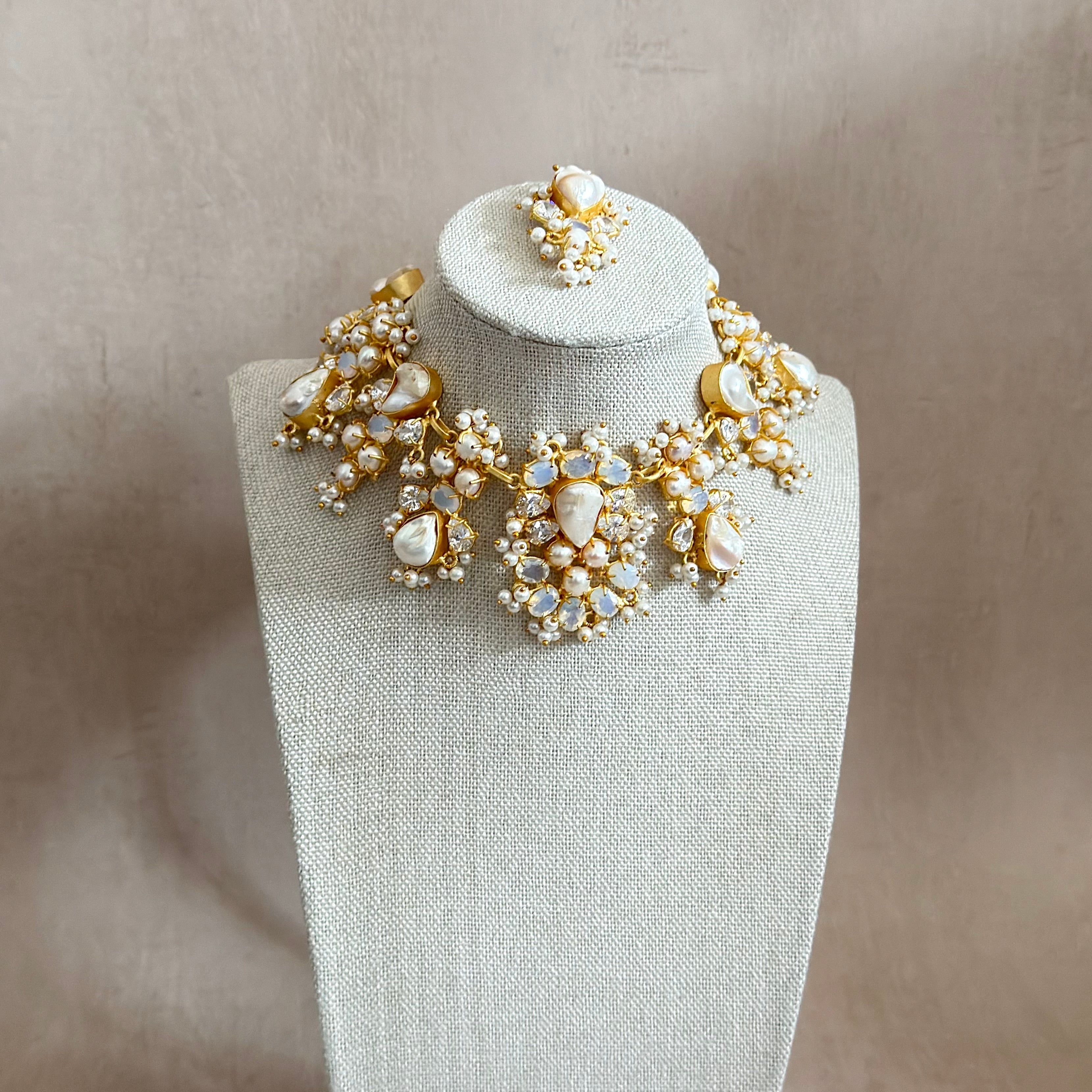 Esme Pearl Necklace Set - Ahseya & Co