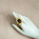 Dana Black Crystal Ring - Ahseya & Co