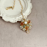 Shyla Rose Olive Peach Pearl Choker Set