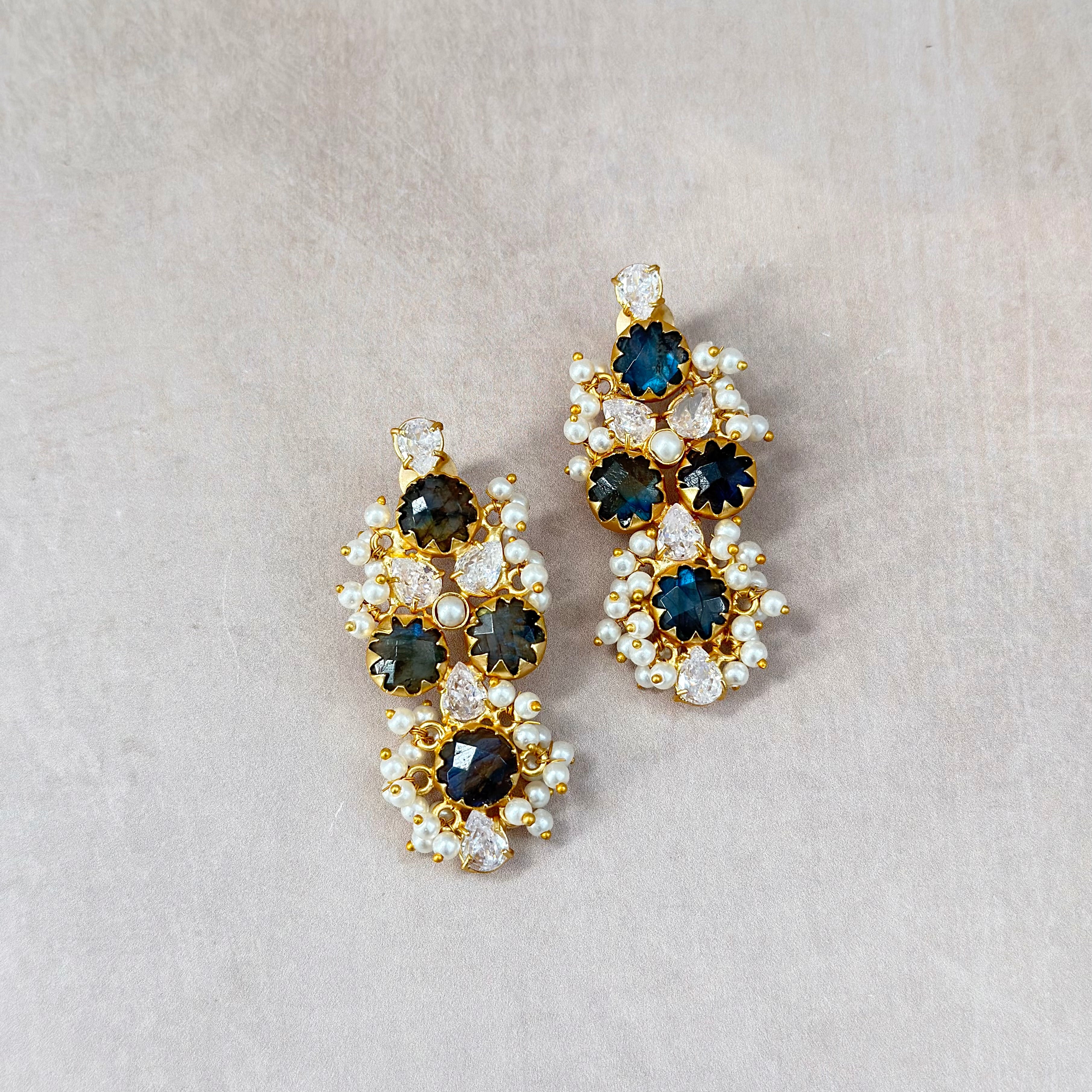 Bella Crystal Stud Earrings - Ahseya & Co